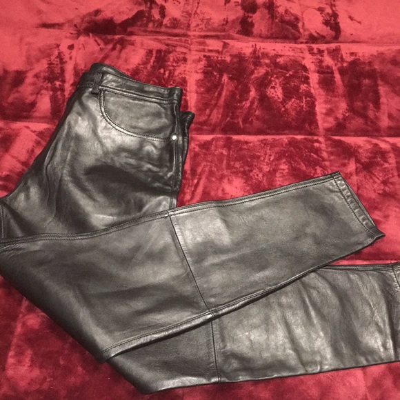 ZARA LIMITED EDITION COLLECTION NWT REAL LEATHER SKINNY FIT JEANS SIZE 32 - Picture 10 of 10